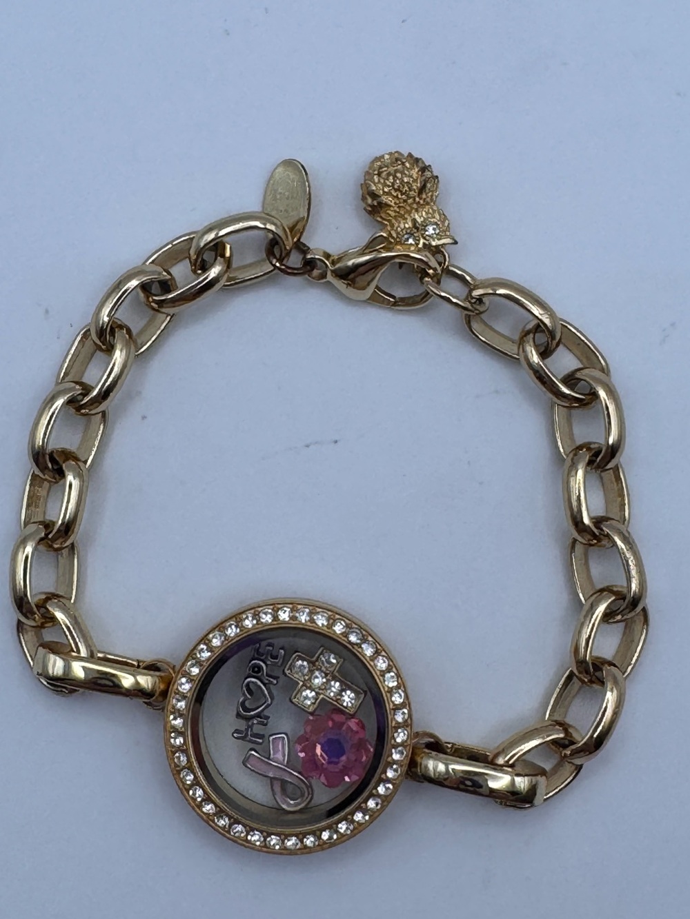 ORIGAMI OWLā¢ļø Gold-Tone Floating Locket Bracelet W/ Charms